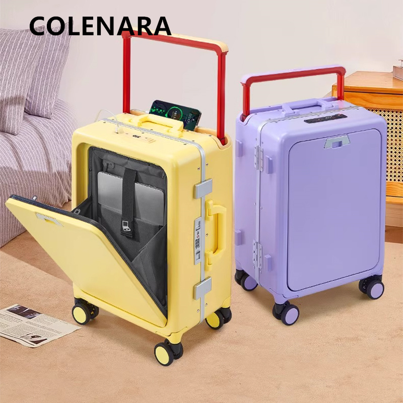 COLENARA Rolling Luggage Front - Front Opening Laptop Luggage 24 Inch review and price