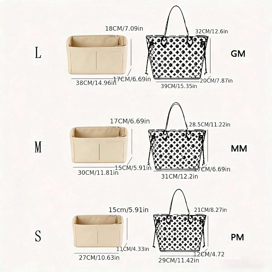 Felt Inset Bag Organizer, Mult - Cosmetic Bags review and price